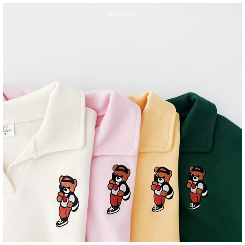 Haro Haro - Korean Children Fashion - #childrensboutique - Selfy Bear Collar Sweatshirt - 6