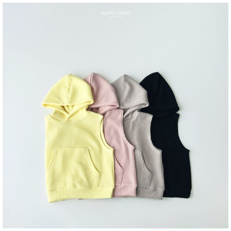 Haro Haro - Korean Children Fashion - #childrensboutique - Knit Hoody Vest - 2