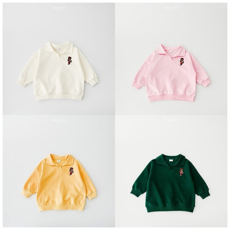 Haro Haro - Korean Children Fashion - #discoveringself - Selfy Bear Collar Sweatshirt - 8