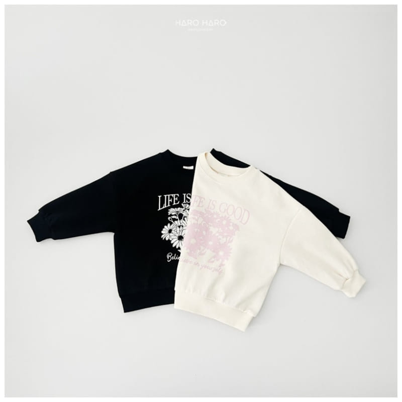 Haro Haro - Korean Children Fashion - #kidsshorts - Flower Sweatshirt - 2