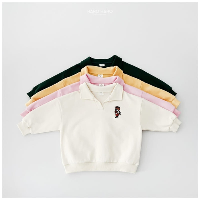 Haro Haro - Korean Children Fashion - #magicofchildhood - Selfy Bear Collar Sweatshirt