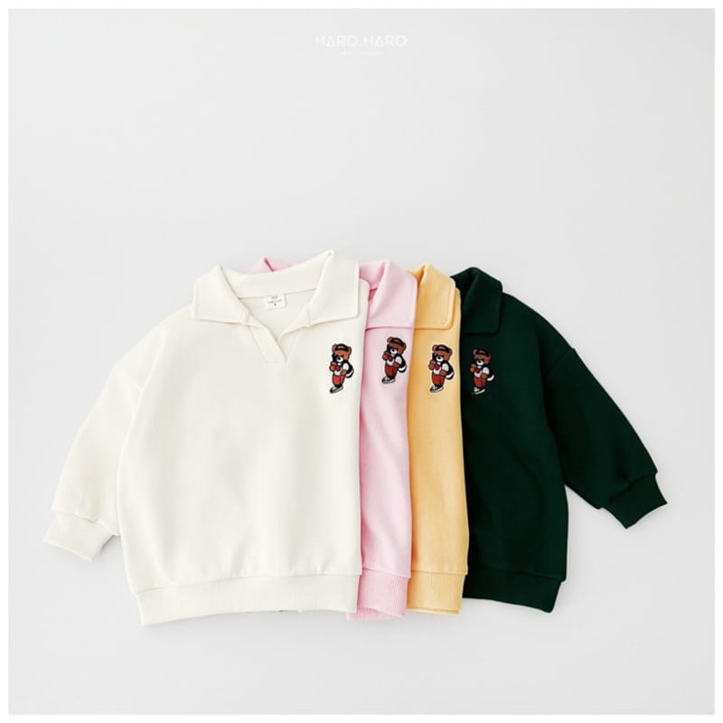 Haro Haro - Korean Children Fashion - #minifashionista - Selfy Bear Collar Sweatshirt - 2