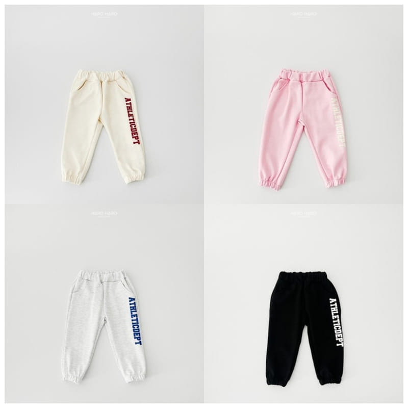 Haro Haro - Korean Children Fashion - #minifashionista - Lettering Jogger Pants - 6
