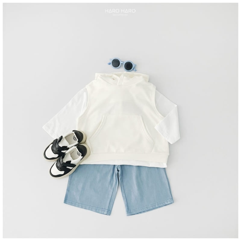 Haro Haro - Korean Children Fashion - #prettylittlegirls - Denim Wide Cropped Shorts - 8