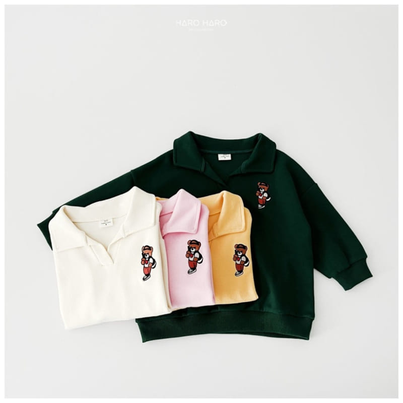 Haro Haro - Korean Children Fashion - #prettylittlegirls - Selfy Bear Collar Sweatshirt - 3