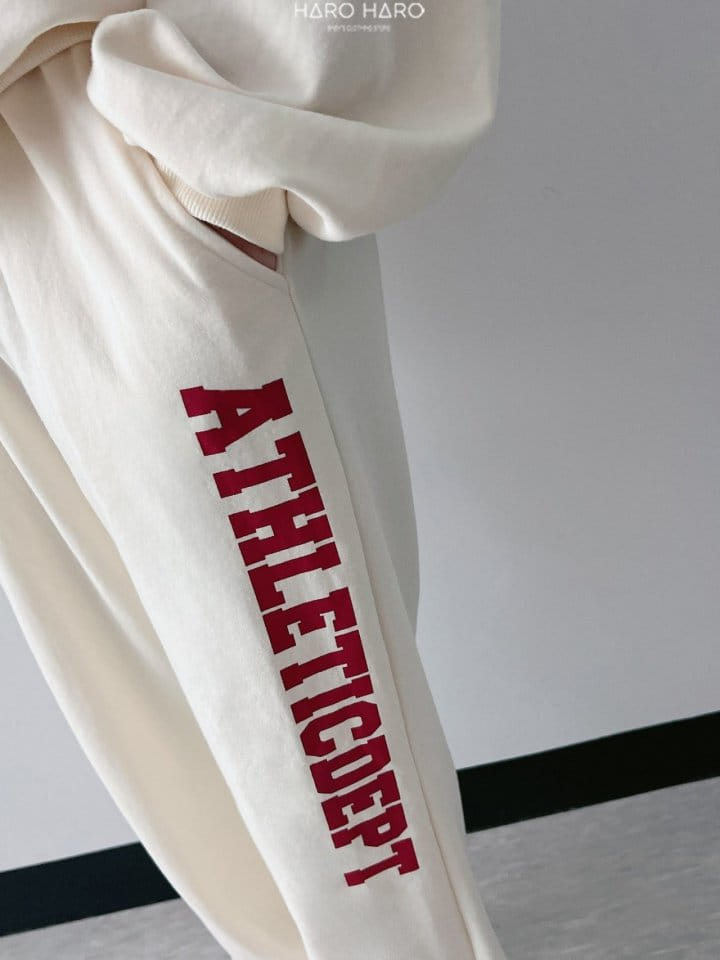 Haro Haro - Korean Children Fashion - #todddlerfashion - Adult Lettering Jogger Pants - 9