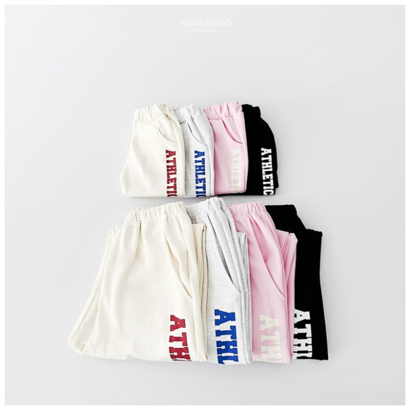 Haro Haro - Korean Children Fashion - #todddlerfashion - Lettering Jogger Pants - 8