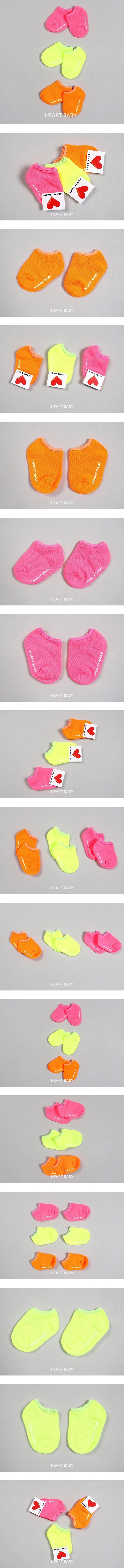Heart Baby - Korean Baby Fashion - #babyoninstagram - Neon Socks - 2
