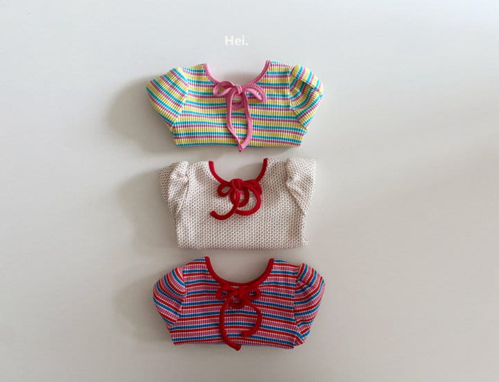 Hei - Korean Children Fashion - #fashionkids - Ribbon Terry Tee
