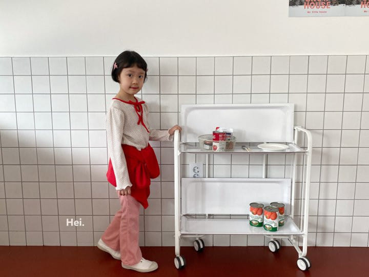 Hei - Korean Children Fashion - #prettylittlegirls - Ribbon Terry Tee - 9