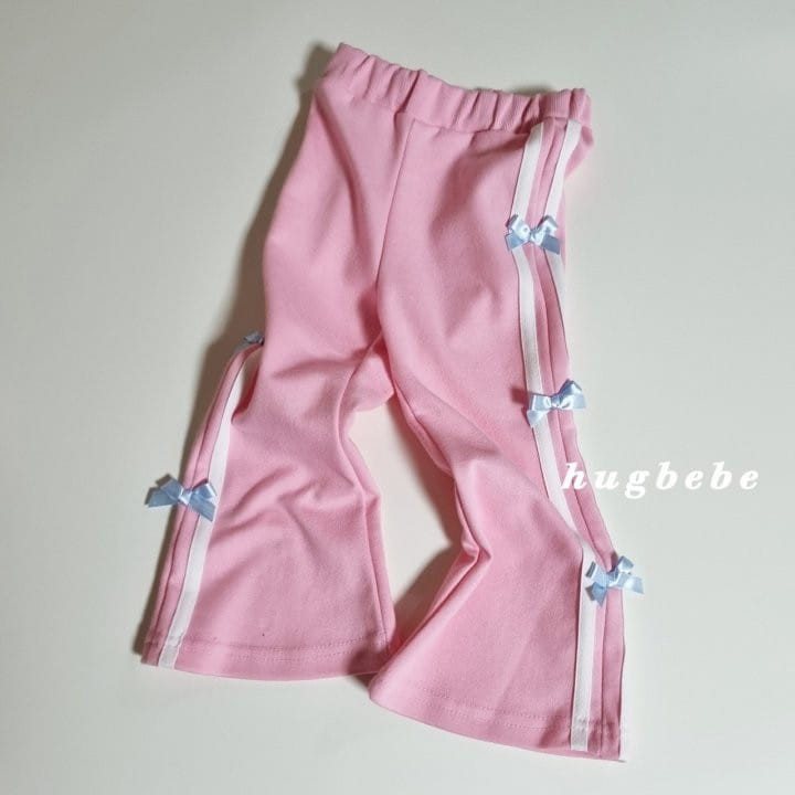 Hug Bebe - Korean Children Fashion - #fashionkids - Ribbon Bear Top Bottom Set - 3