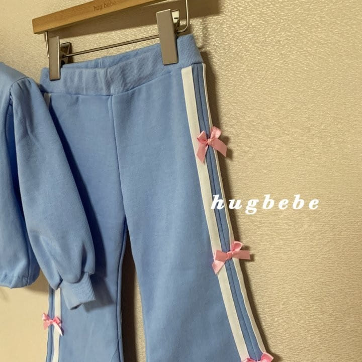 Hug Bebe - Korean Children Fashion - #kidsstore - Ribbon Bear Top Bottom Set - 5