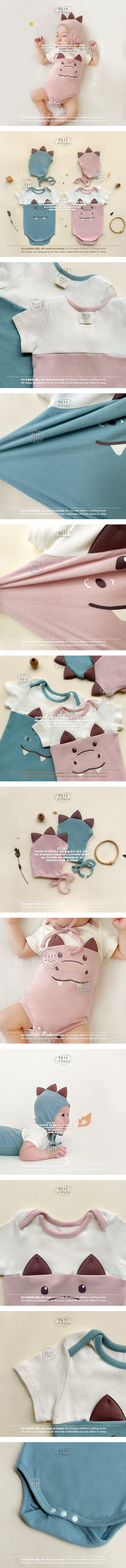 Ikii - Korean Baby Fashion - #babyootd - Face Dragon Set ( Short Sleeve) - 2