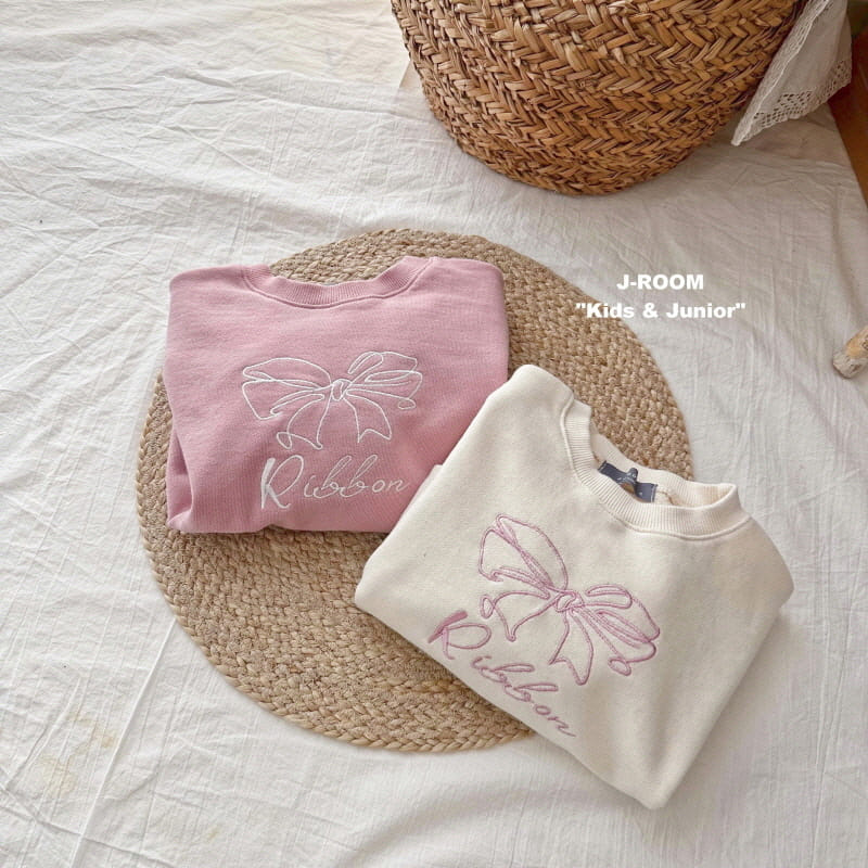 J-Room - Korean Children Fashion - #kidzfashiontrend - Ribbon Embroidery Sweatshirt - 4