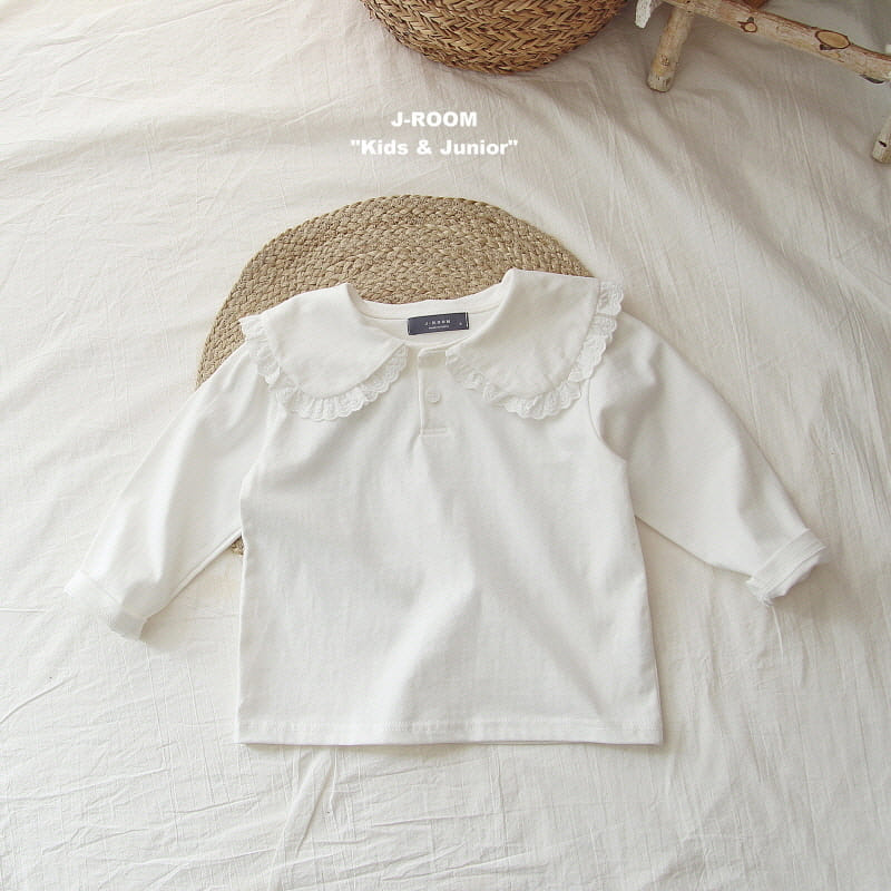 J-Room - Korean Children Fashion - #discoveringself - Collar Lace Buddy Tee
