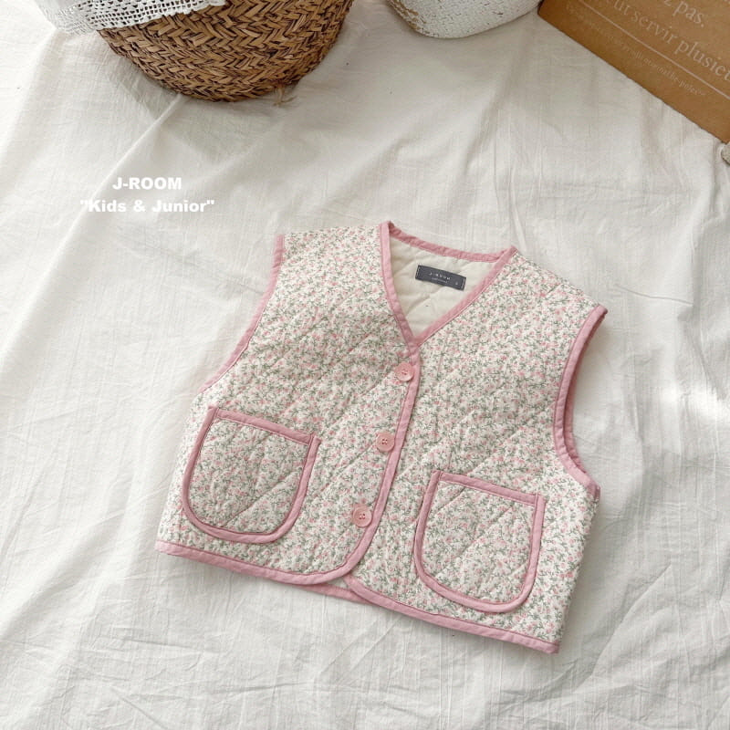 J-Room - Korean Children Fashion - #fashionkids - Flower Piping Vest - 8