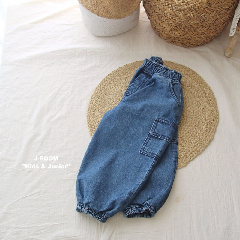 J-Room - Korean Children Fashion - #fashionkids - Denim Gumbbang Jogger Pants - 3