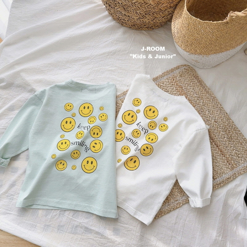 J-Room - Korean Children Fashion - #fashionkids - Lounge Smile Tee - 3