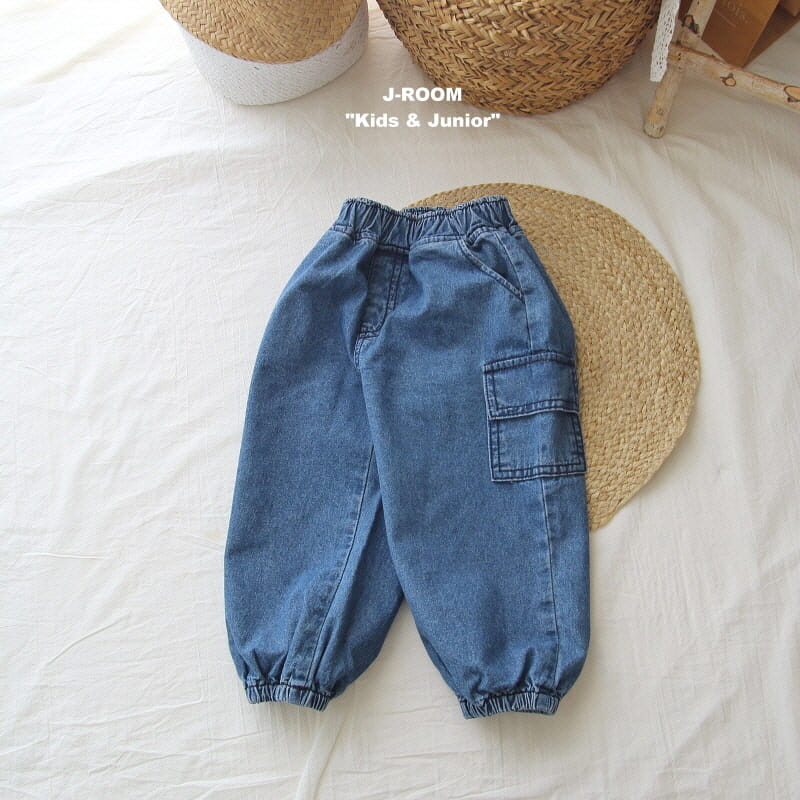 J-Room - Korean Children Fashion - #fashionkids - Denim Gumbbang Jogger Pants - 4