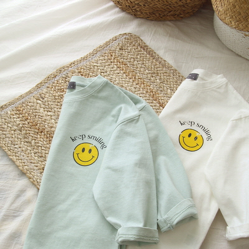 J-Room - Korean Children Fashion - #fashionkids - Lounge Smile Tee - 4