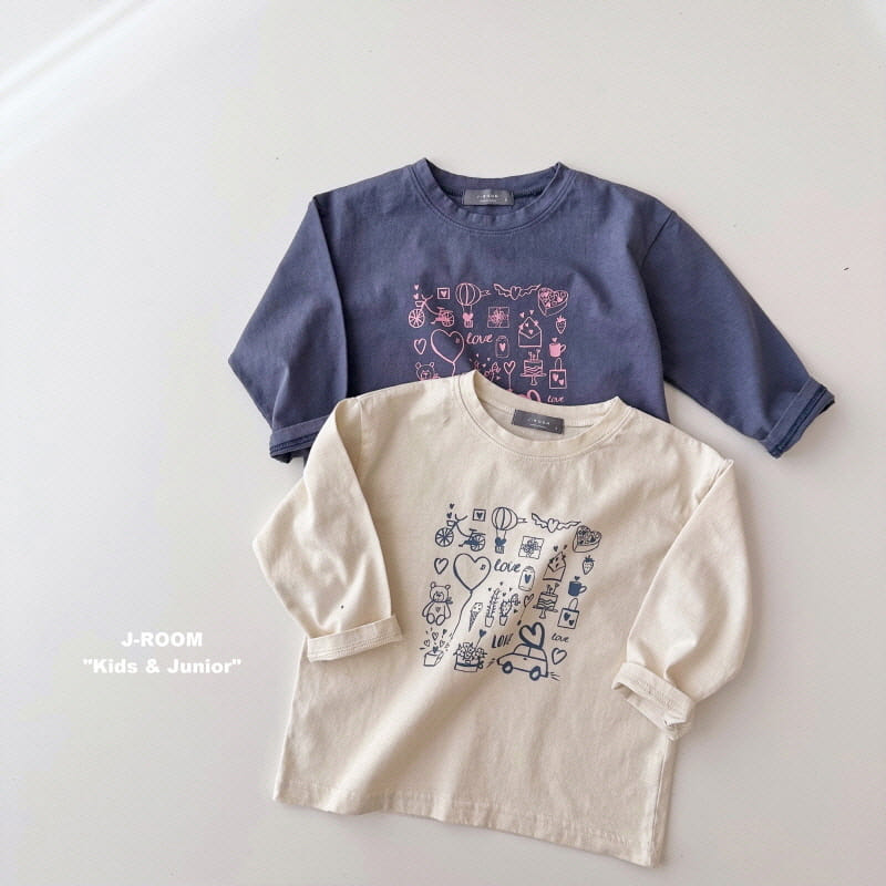 J-Room - Korean Children Fashion - #magicofchildhood - Love Love Paint Tee - 3