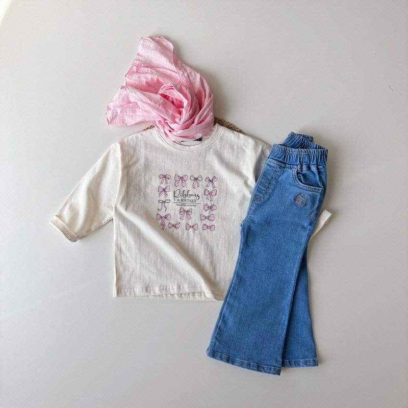 J-Room - Korean Children Fashion - #minifashionista - Ribbon Bio Washing Tee - 5