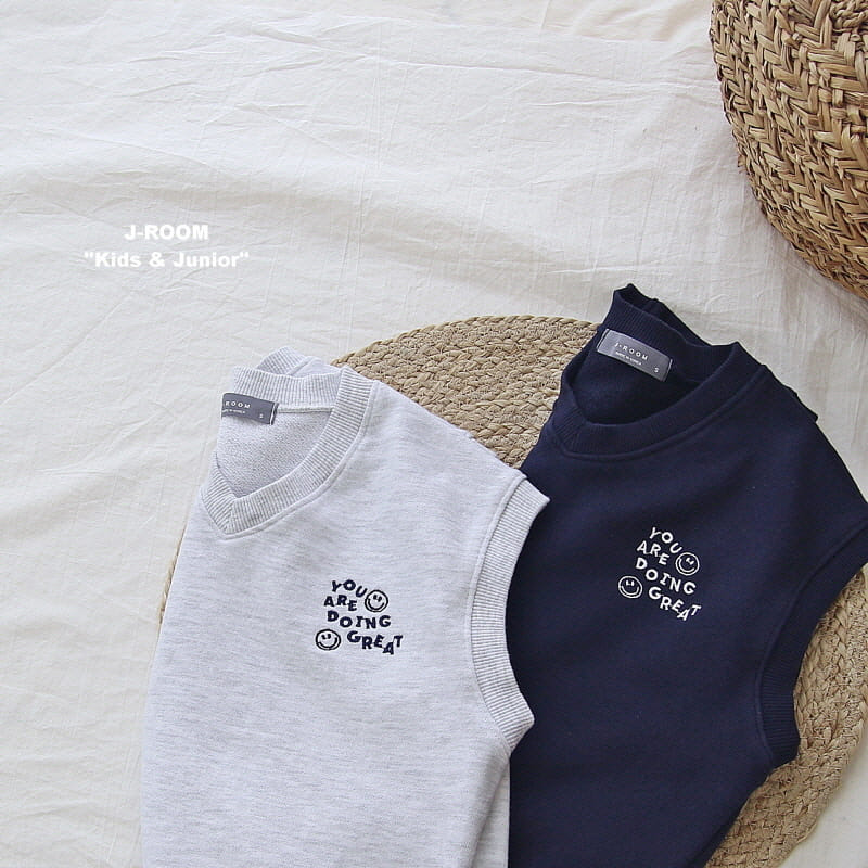 J-Room - Korean Children Fashion - #stylishchildhood - Smile Embriodery Vest - 2