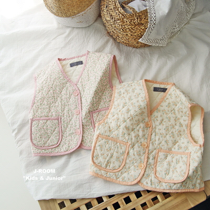 J-Room - Korean Children Fashion - #todddlerfashion - Flower Piping Vest