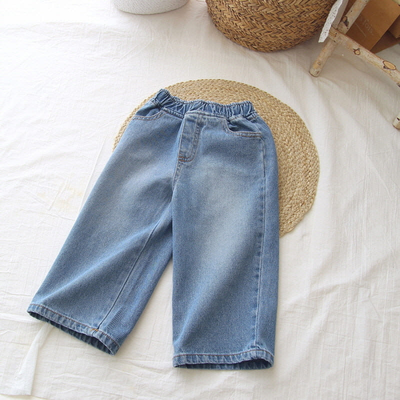 J-Room - Korean Children Fashion - #todddlerfashion - Sand Wide Denim Pants - 9