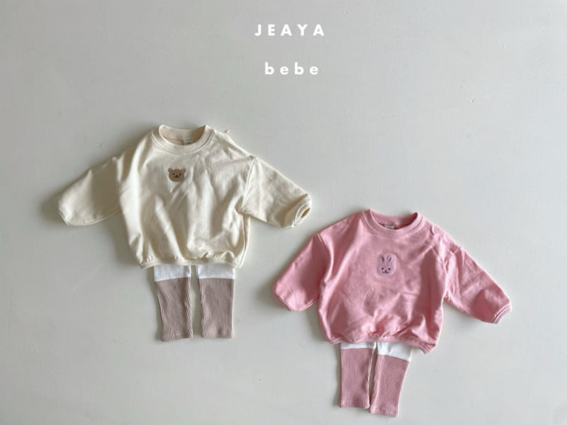 Jeaya & Mymi - Korean Baby Fashion - #smilingbaby - Friend Embroidery Top Bottom Set - 4