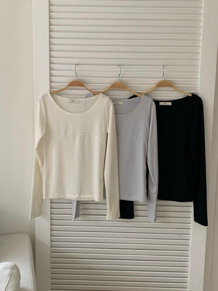 Jeiin - Korean Women Fashion - #momslook - Curve Tee - 2