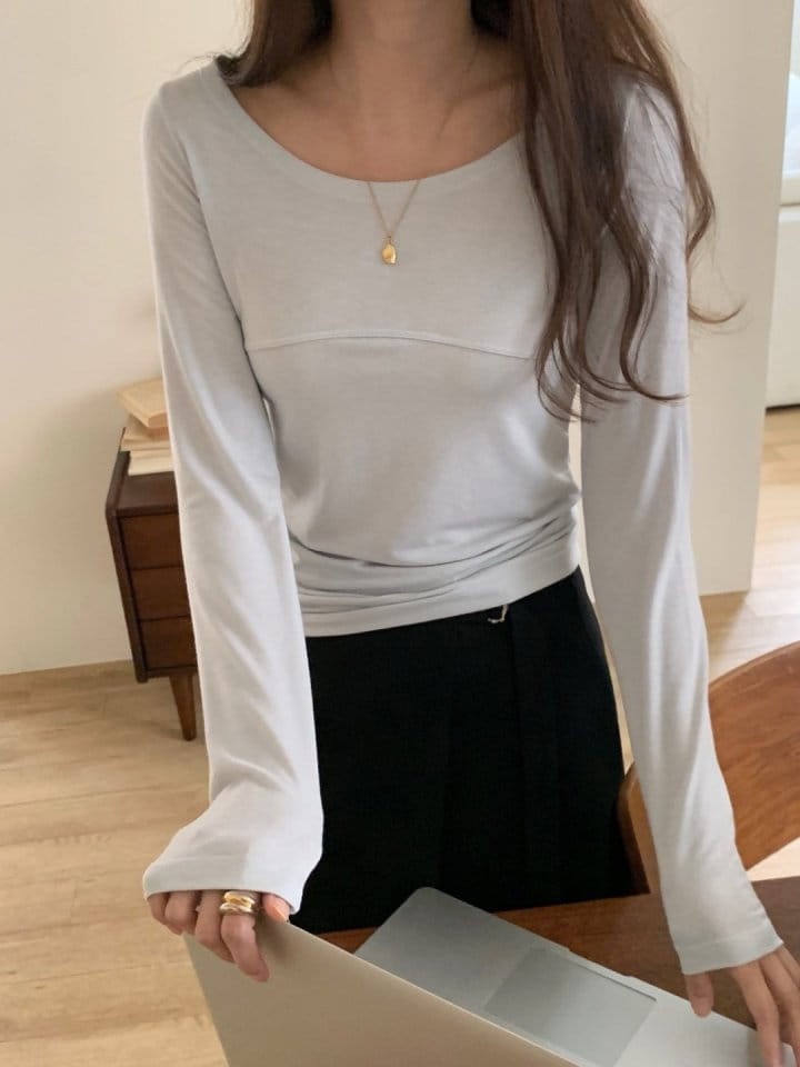 Jeiin - Korean Women Fashion - #momslook - Curve Tee - 8