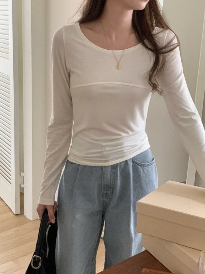 Jeiin - Korean Women Fashion - #womensfashion - Curve Tee - 5