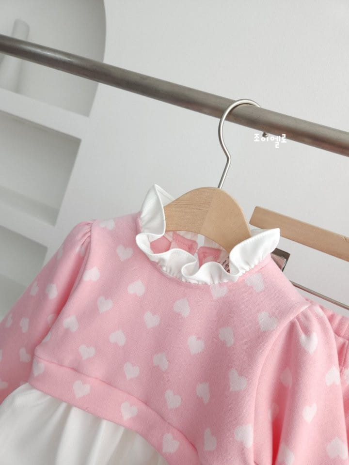 Joyello - Korean Children Fashion - #designkidswear - Spring Heart Color Top Bottom Set - 3
