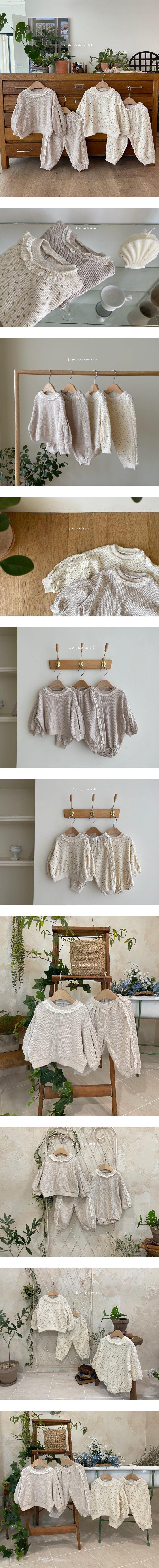 La Camel - Korean Children Fashion - #toddlerclothing - Waffle Top Bottom Set - 2