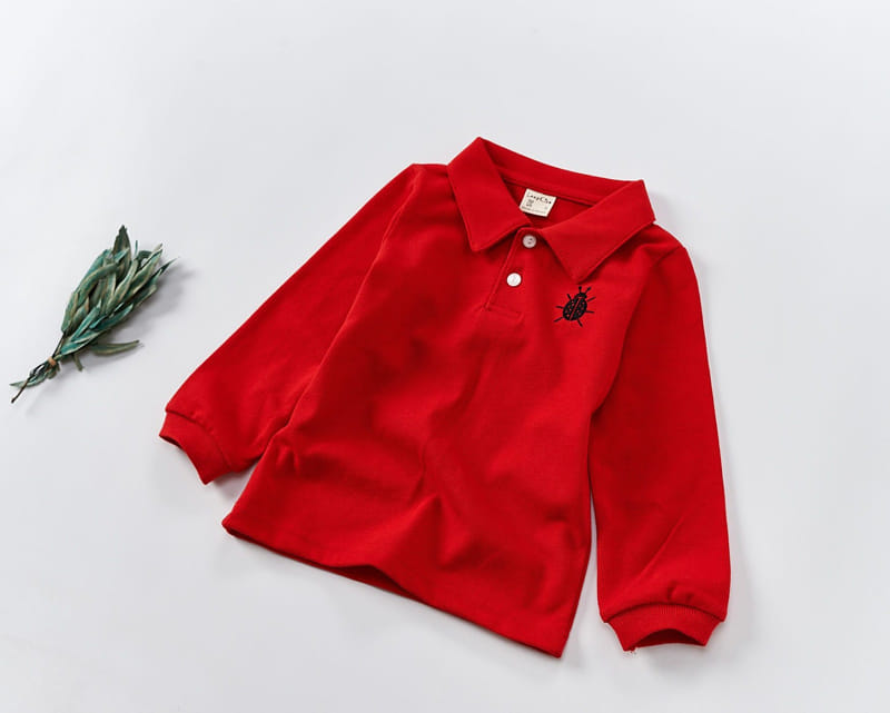 Lamp - Korean Children Fashion - #childofig - Beetle Pk Collar Tee - 4
