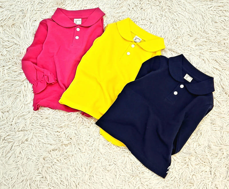 Lamp - Korean Children Fashion - #kidsstore - Circle PK Collar Tee