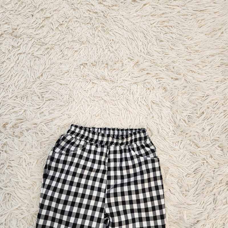 Lamp - Korean Children Fashion - #littlefashionista - Check Span Pants - 3