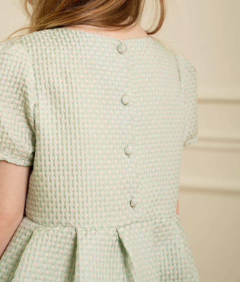 Le Bev - Korean Children Fashion - #childofig - Dot Jacquard One-Piece - 4