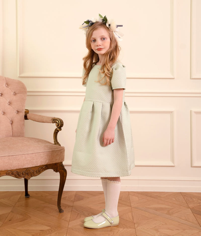 Le Bev - Korean Children Fashion - #childrensboutique - Dot Jacquard One-Piece - 5