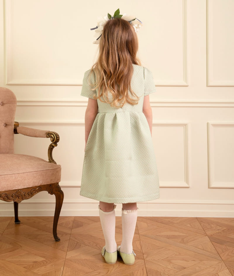 Le Bev - Korean Children Fashion - #designkidswear - Dot Jacquard One-Piece - 6