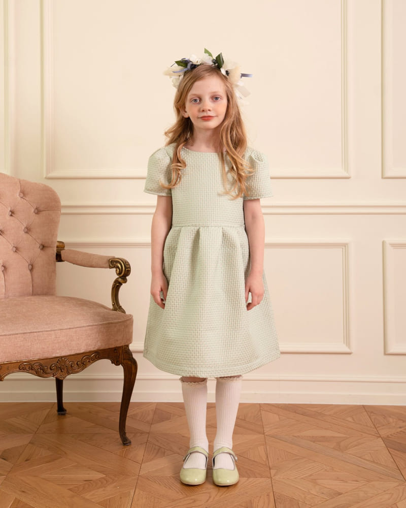 Le Bev - Korean Children Fashion - #discoveringself - Dot Jacquard One-Piece - 7
