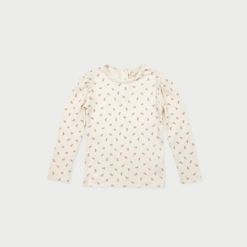Le Bev - Korean Children Fashion - #kidsshorts - Floral Lace Tee