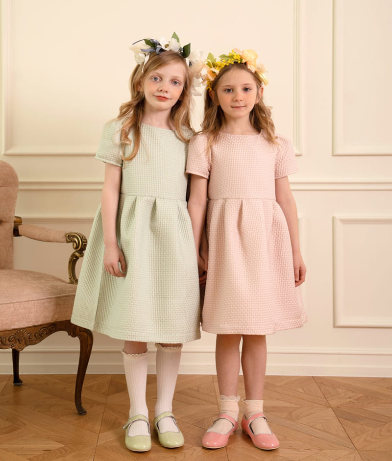 Le Bev - Korean Children Fashion - #kidsstore - Dot Jacquard One-Piece - 10