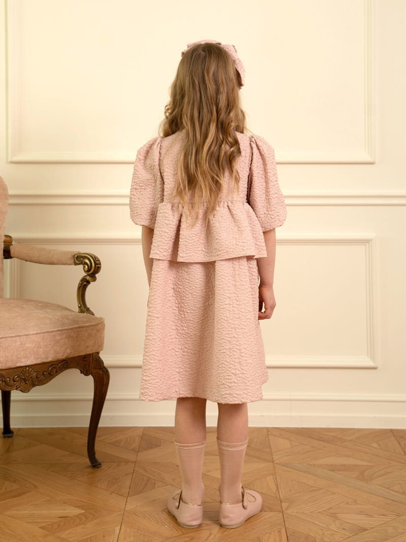Le Bev - Korean Children Fashion - #magicofchildhood - Meli Jacquard One-Piece - 2
