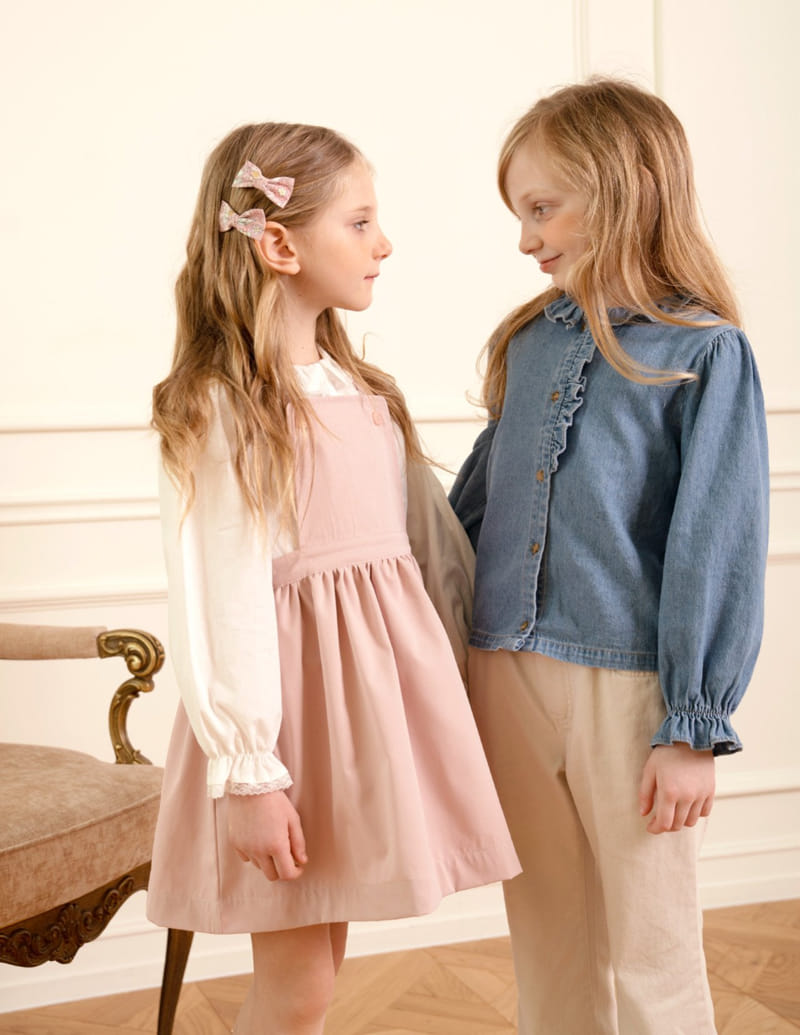 Le Bev - Korean Children Fashion - #minifashionista - Denim Frill Shirt - 3