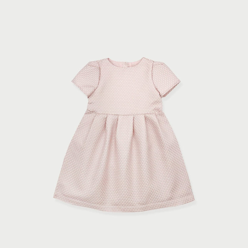 Le Bev - Korean Children Fashion - #prettylittlegirls - Dot Jacquard One-Piece - 2