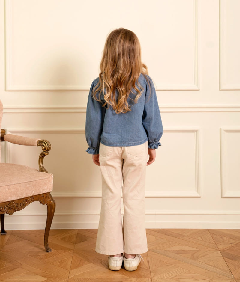 Le Bev - Korean Children Fashion - #minifashionista - Denim Frill Shirt - 4