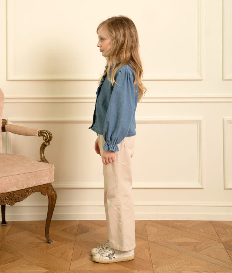 Le Bev - Korean Children Fashion - #todddlerfashion - Denim Frill Shirt - 5