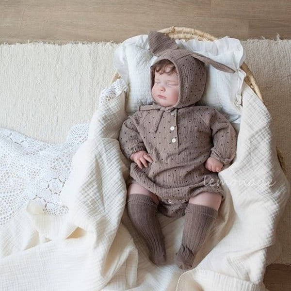 Lemonade - Korean Baby Fashion - #babyoutfit - Dot Body Suit Set